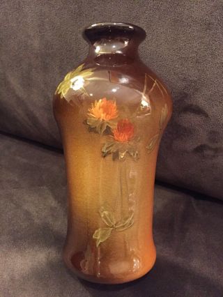 Vintage J B Owens Utopian Floral Standard Glaze Pottery Vase