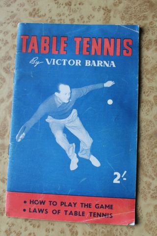 1955 Table Tennis By Victor Barna Retro Vintage 50s Ping Pong Book