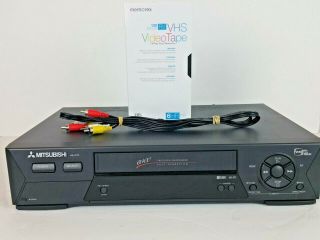 Mitsubishi Hs - U775 Vcr Plus Player Recorder Vhs A400 W/ Cables,  No Remote