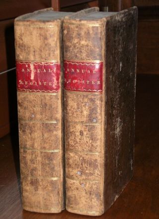 Annual Register - Two Vols.  1810 & 1811 European And American History - Leather