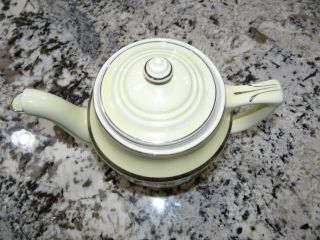 HALL China Teapot Crocus Teapot Coffee Pot Drip - O - Later Vtg Antique 4