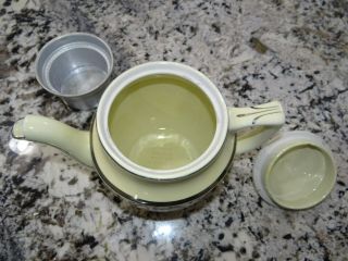 HALL China Teapot Crocus Teapot Coffee Pot Drip - O - Later Vtg Antique 7