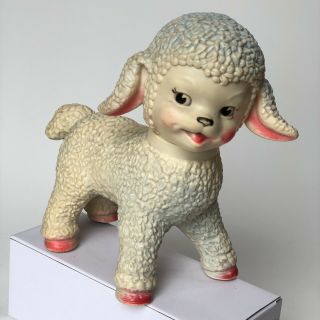 Vintage The Sun Rubber Co Lamb Squeak Toy Sheep 1950 