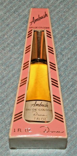 Vintage Dana Perfumes Ambush Eau De Cologne Splash 1 Ounce - Full Bottle W/box