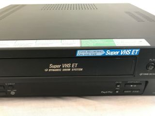 JVC HR - S4500U S - VHS Recorder ET Hi - Fi VCR w/ AV Cables 4