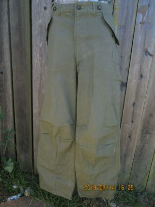 Vintage Korean War M - 1951 Us Army Cargo Field Pant Trouser Og