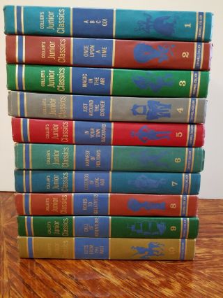 Colliers Junior Classics Young Folks Shelf Of Books 10 - Vol Set 1962 Complete Vtg