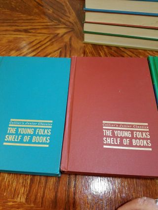 Colliers Junior Classics Young Folks Shelf of Books 10 - Vol Set 1962 Complete Vtg 5