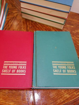 Colliers Junior Classics Young Folks Shelf of Books 10 - Vol Set 1962 Complete Vtg 7