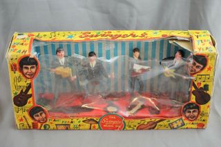 Vintage Beatles The Swingers Cake Toppers Action Figures Set W Box