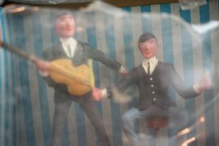 VINTAGE BEATLES THE SWINGERS CAKE TOPPERS ACTION FIGURES SET w BOX 3