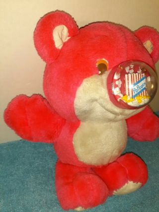 Vintage Nosy Bear 1987 Playskool Popcorn Nosey Pink Plush Stuffed Animal 12 