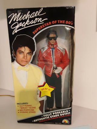 Vintage 12 " 1984 Michael Jackson " Beat It " Doll With Stand