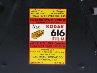 Vintage KODAK Six - 16 BROWNIE JUNIOR Camera Made In USA 5