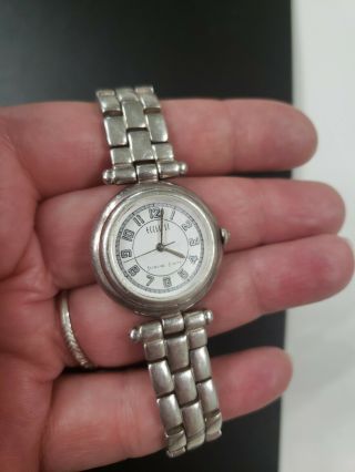 Estate Vintage Sterling Silver Ladies Ecclissi Watches Run 7 " Wrist 58 G