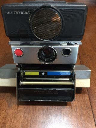 Polaroid Sx70 Land Camera Time - Zero Autofocus Stainless