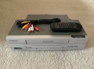 Emerson Ewv603 Vhs Player Vcr With Remote 4 Head Hi - Fi Stereo Vhs Video Recorder
