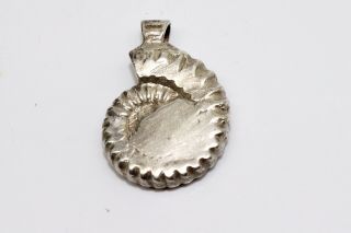 An Unusual Vintage Sterling Silver 925 Ammonite Fossil Pendant 14012 2