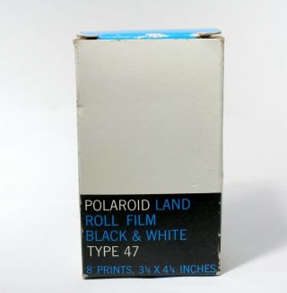 Polaroid Type 47 High Speed Land Camera Film Black & White 1974