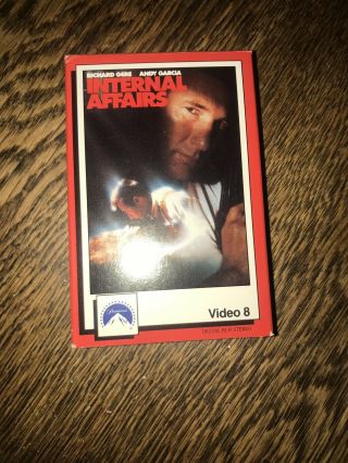 Video 8 Movie Internal Affairs Gere Paramount 1990 Tape Vtg Cassette Video