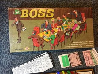 The Boss Board Game By Ideal Where Firing The Boss Is All The Fun Vintage 1972