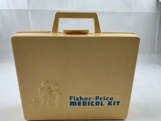 Vintage 1977 Fisher Price Toys Medical Kit Doctor Play Set Nurse Kit