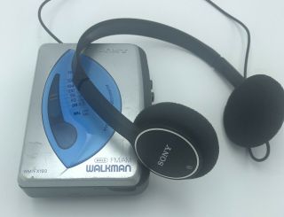 Vintage Sony Walkman Wm - Fx193 Am/fm Cassette Player,  Sony Mdr - 222 Headphone