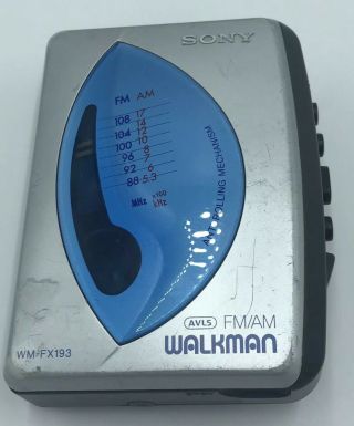 Vintage Sony Walkman WM - FX193 AM/FM Cassette Player,  Sony MDR - 222 Headphone 3