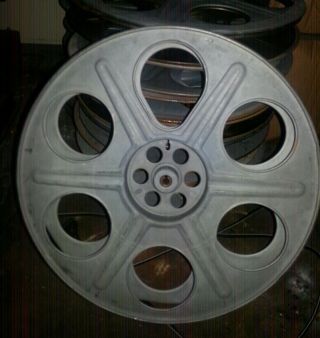 Goldberg 35mm 14.  5 " 2000ft.  Antique Metal Film Reel
