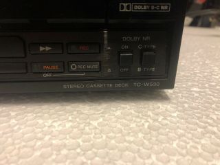 Sony Stereo Double Cassette Deck TC - W530 Great 4