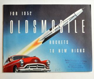 Vintage Sales Color Brochure - 1952 Oldsmobile For All Models