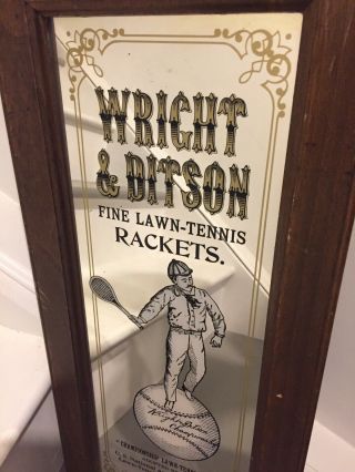 Vintage Mirror Advertising Wright & Ditson Tennis Rackets 2