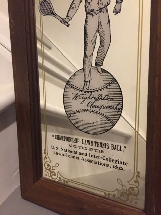 Vintage Mirror Advertising Wright & Ditson Tennis Rackets 3