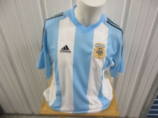 Vintage Adidas Argentina National Football Team Xl Sewn Home Jersey 2002/03 Kit