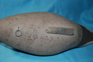 Vintage Duck Decoy With Tie Ring and Weight 17 