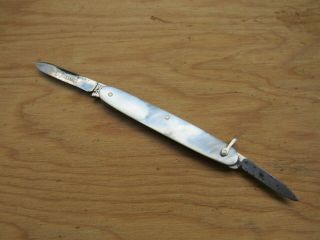 Vintage L.  F & C - Universal 2 Blades - Mother of Pearl Handle - Pocket Knife 4