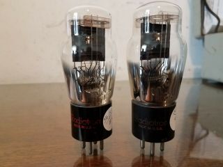 Matched Pair Type 45 Rca Radiotron St (245 345) Tube Tv - 7 Made In Usa