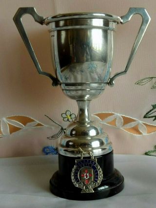 Vintage Ulster Automobile Club Cup Enamel Emblem Badge Rally Motoring.