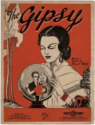 Vintage The Gypsy Sheet Music By Billy Reid ©1945 Very Good - Crystal Ball Cover