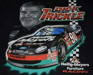 Vintage Dick Trickle Nascar T - Shirt Size Xl Black Front/back Graphics