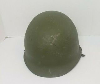 Vtg Ww2 Wwii Us Military Helmet With Liner