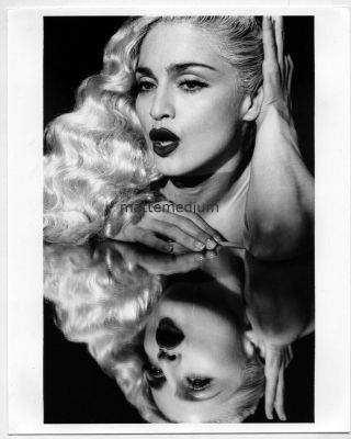 M25c Madonna Vogue Video Vintage 1990s Black White 8x10 Photo =david Fincher=