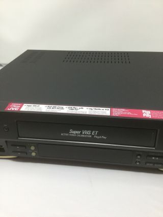 JVC HR - S3600U VCR Video Cassette Recorder VHS SVHS S - VHS No Remote 3
