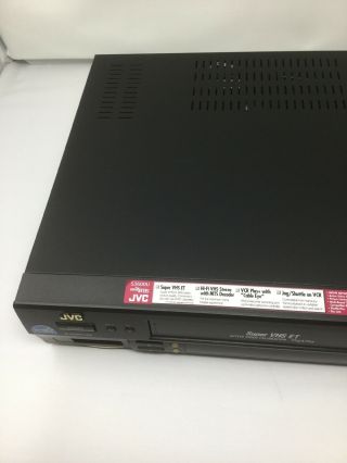 JVC HR - S3600U VCR Video Cassette Recorder VHS SVHS S - VHS No Remote 6