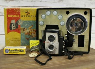 Vintage Kodak Brownie Starflex Outfit Camera No.  25t 1967 W/ Box