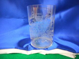 Vintage Clear Tumbler with The Lords Prayer Etched on Glass 3