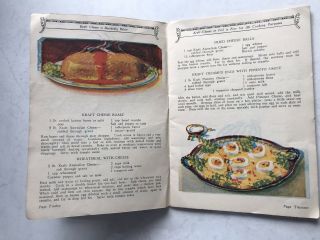 Cheese And Ways To Serve It Kraft Cheese Vintage Recipe Book 1930s? 5