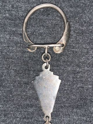 Vintage Inca PERU Sterling Silver 18k Gold Tiki Keychain Key Ring 4