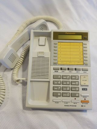 Vintage Panasonic EASA - PHONE KX - T3185 PUSH BUTTON PHONE Telephone 3 LINE Office 2