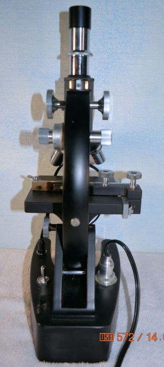 Vintage UNITRON Phase BPH No.  109608 Microscope w/ Case & 4
